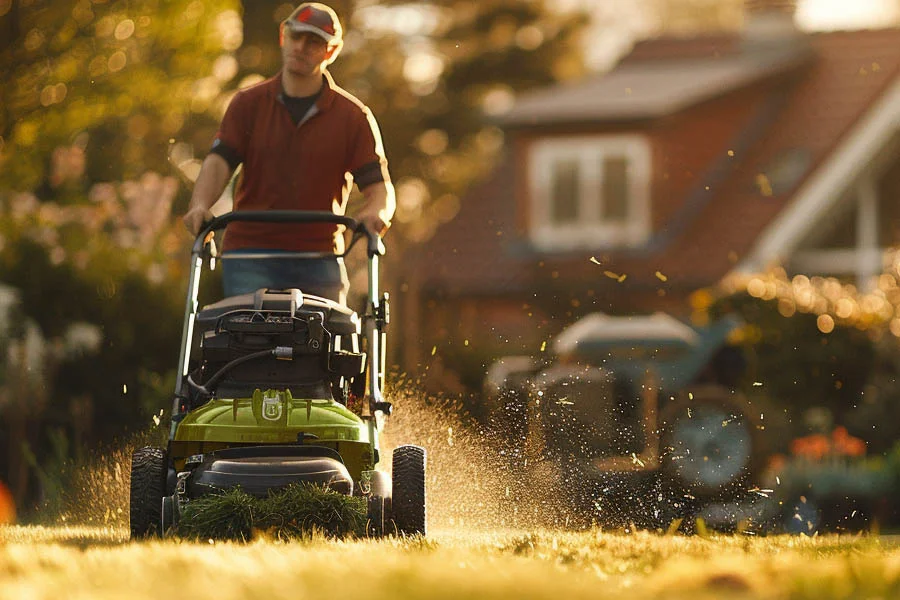 mowing lawn machine
